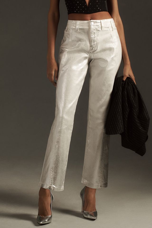 Pilcro The Foiled Curved Mid-Rise Taper Jeans #1