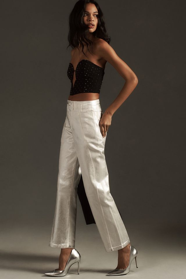 Pilcro The Foiled Curved Mid-Rise Taper Jeans #2