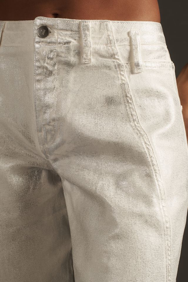 Pilcro The Foiled Curved Mid-Rise Taper Jeans #4