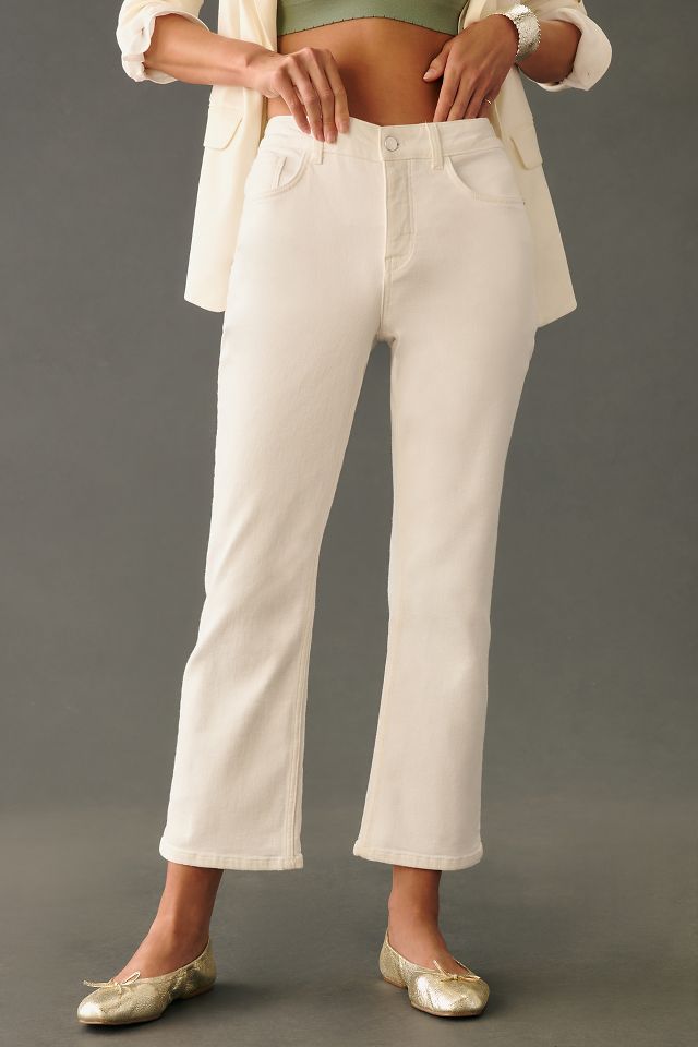 The Yaya Mid-Rise Crop Flare Jeans by Pilcro | Anthropologie