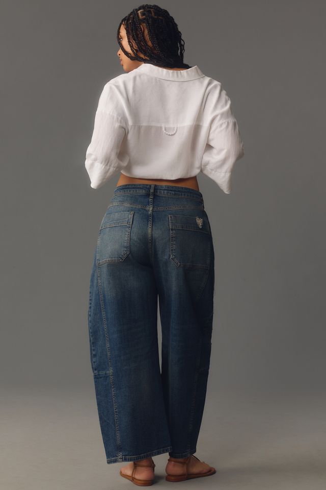 Pilcro Patchwork Heritage Curve Mid-Rise Barrel Jeans #9