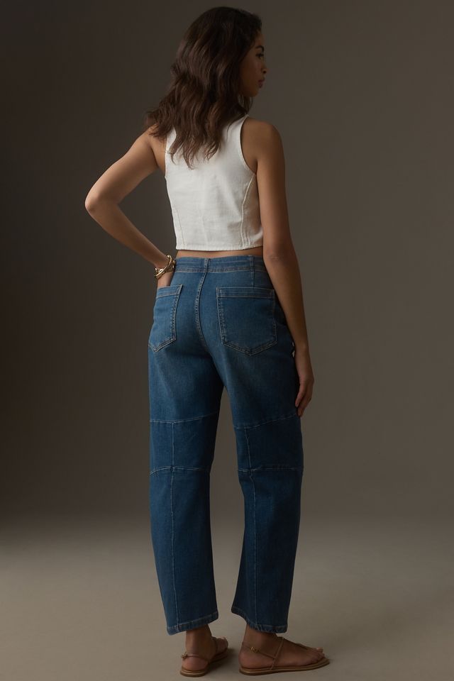 The Leni Mid-Rise Tapered Barrel Jeans by Pilcro #2