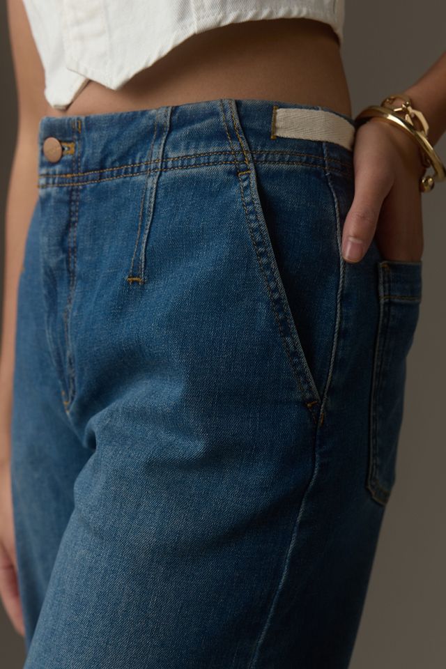 The Leni Mid-Rise Tapered Barrel Jeans by Pilcro #3