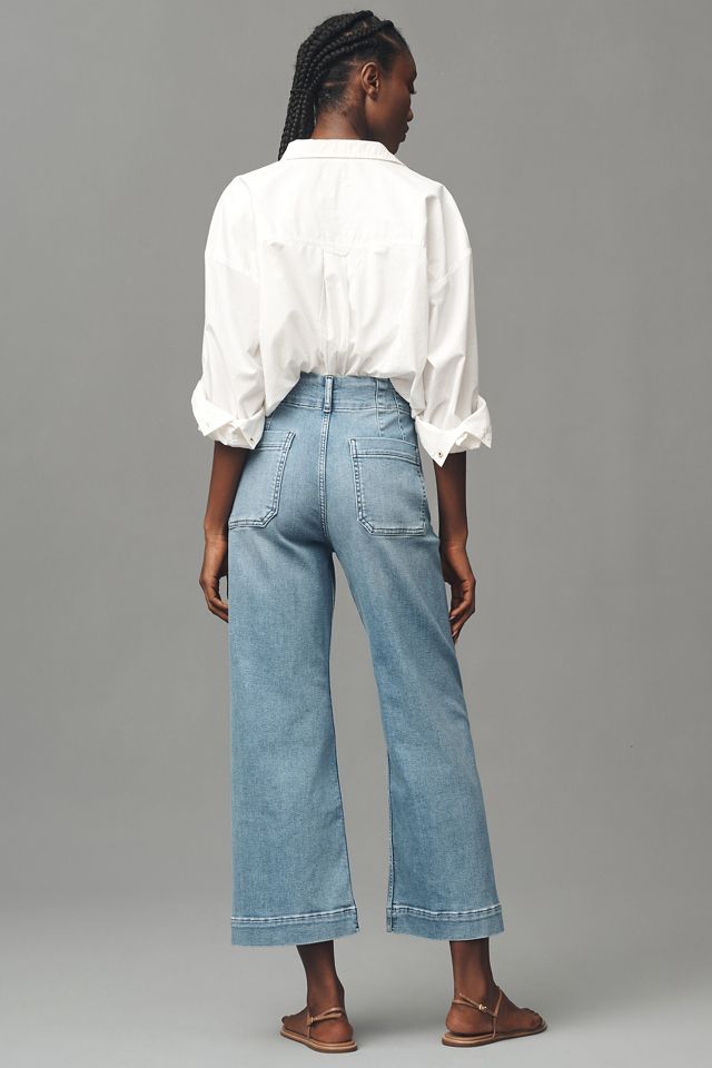 The Colette Regenerative Cotton Crop Wide-Leg Jeans by Maeve #2