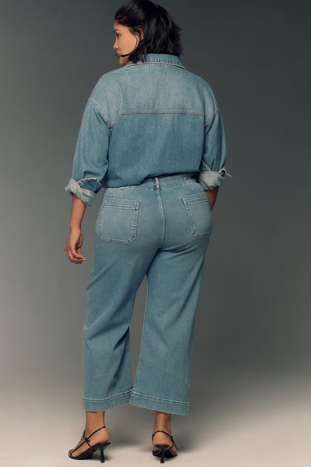 The Colette Regenerative Cotton Crop Wide-Leg Jeans by Maeve #6