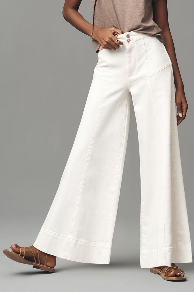 McKinley Regenerative Cotton Corset Wide-Leg Pants by Pilcro #1
