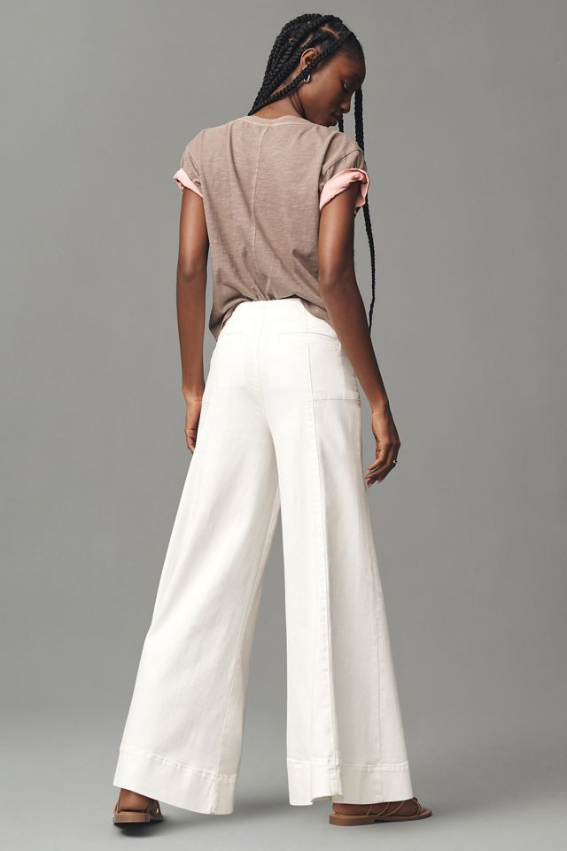 McKinley Regenerative Cotton Corset Wide-Leg Pants by Pilcro #5