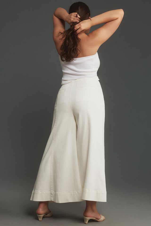 McKinley Regenerative Cotton Corset Wide-Leg Pants by Pilcro #8