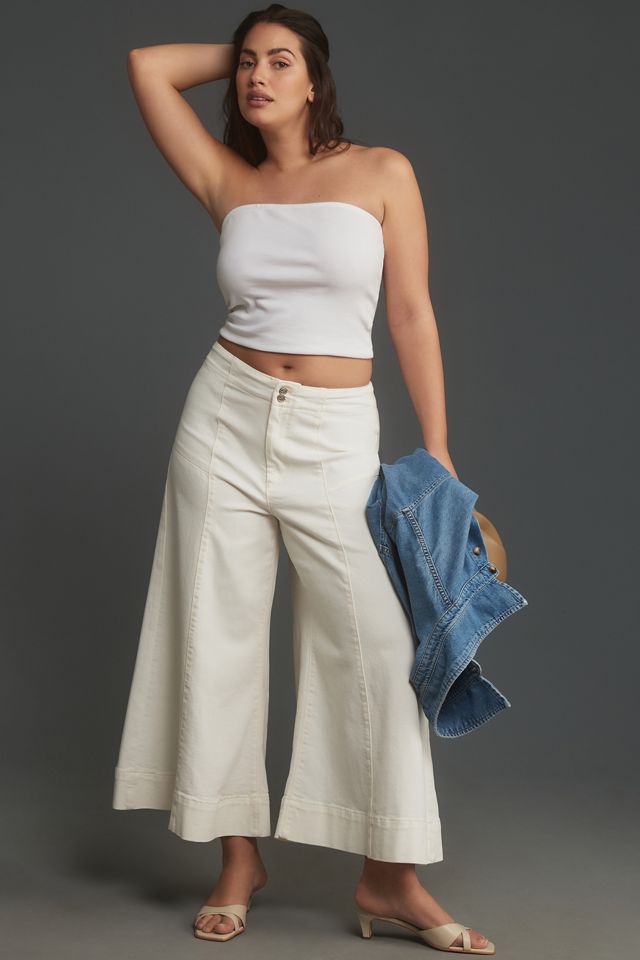 McKinley Regenerative Cotton Corset Wide-Leg Pants by Pilcro #6