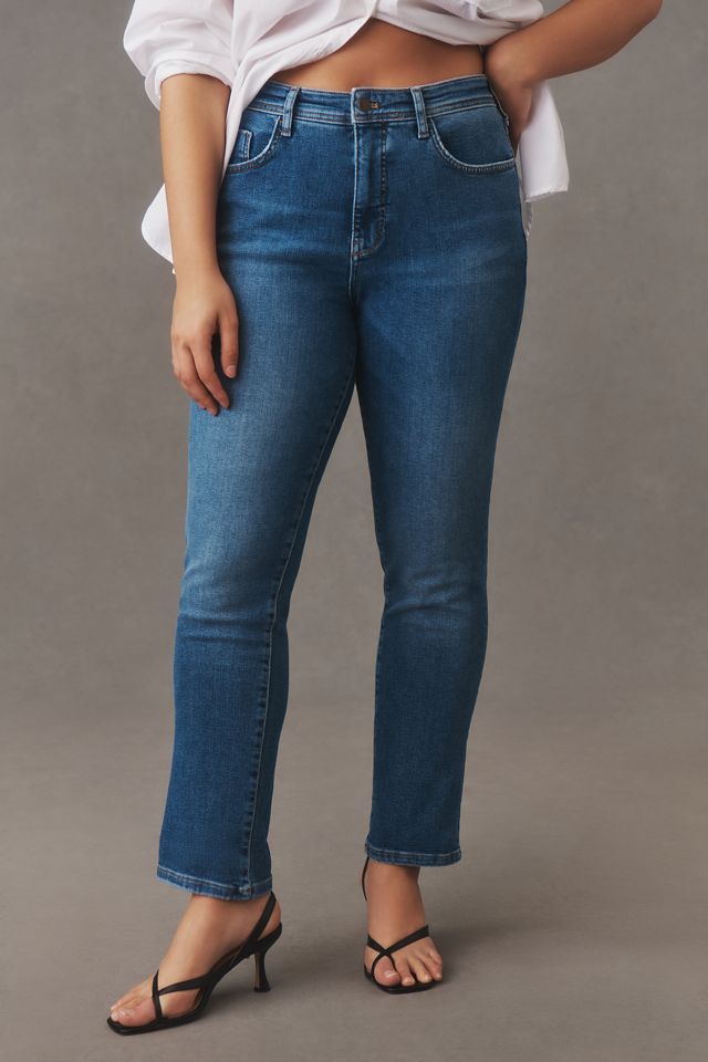 The Lyda Regenerative Cotton Mid-Rise Slim Relaxed Jeans by Pilcro #7
