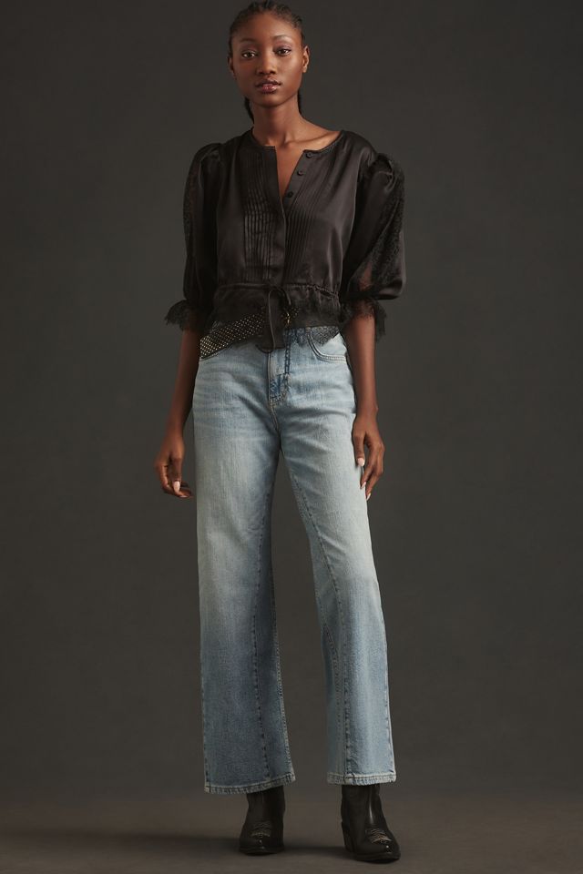 Pilcro The Ellis Tapered Barrel Jeans | Anthropologie