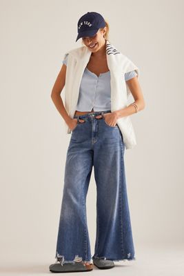 Pilcro Jeans Adi Rilassati a Vita Media con Orlo Sfrangiato