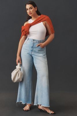 The Adi Regenerative Cotton Mid-Rise Flare Jeans by Pilcro