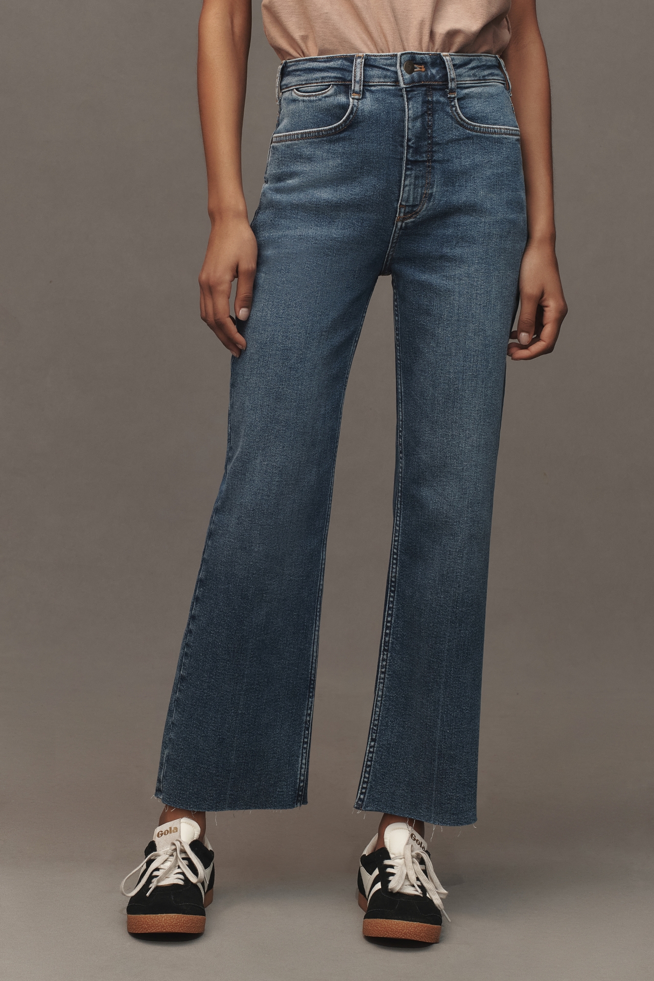 The Annie High-Rise Straight-Leg Jeans by Pilcro