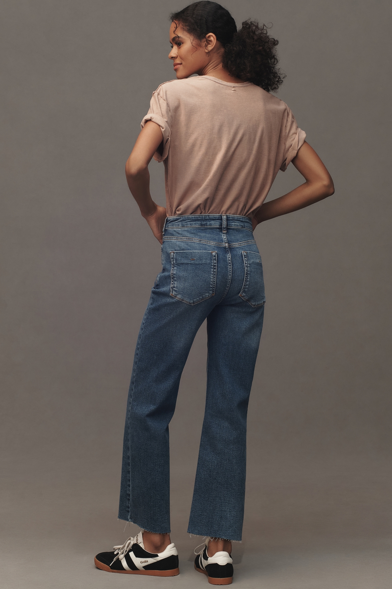 The Annie High-Rise Straight-Leg Jeans by Pilcro