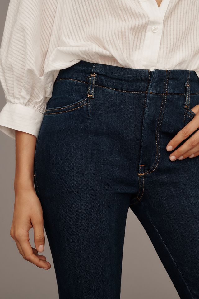 Mid Rise Crop Flare Jeans
