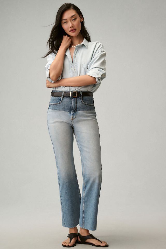 The Annie High-Rise Straight-Leg Jeans by Pilcro