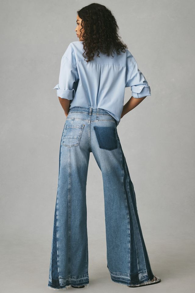 The Adi Mid-Rise Frayed Relaxed Flare Jeans by Pilcro: Soft Rework Edition #2