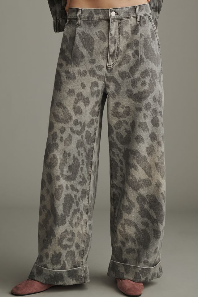 Jeans de Tiro Alto de Corte Barril con Dobladillo Doble Pilcro #2