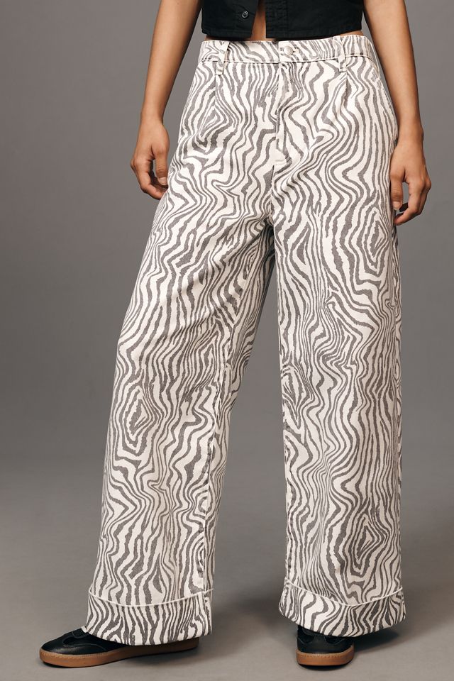Leon Double Hem High-Rise Wide-Leg Cuffed Jeans by Pilcro #1