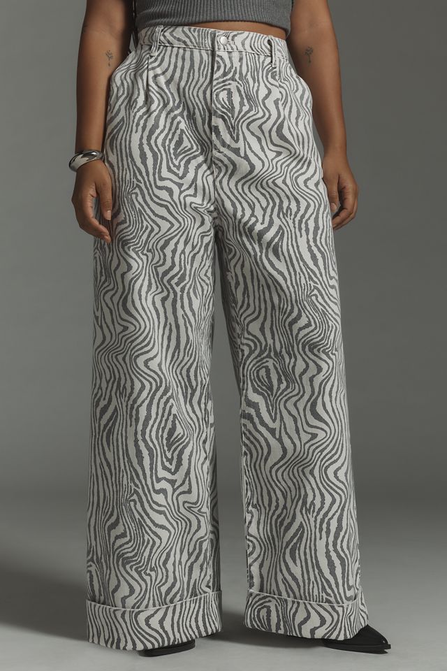 Leon Double Hem High-Rise Wide-Leg Cuffed Jeans by Pilcro #5
