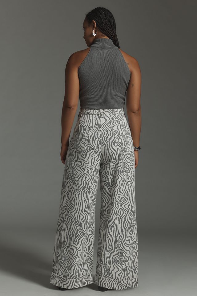 Leon Double Hem High-Rise Wide-Leg Cuffed Jeans by Pilcro #6