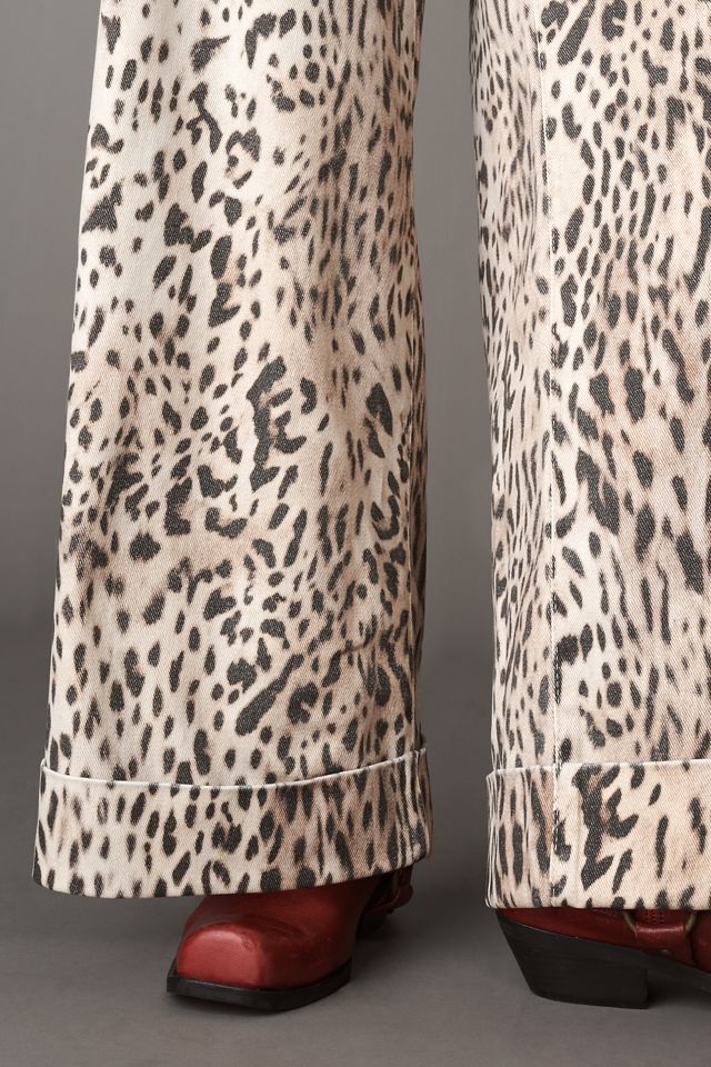 The Leon Double Hem High-Rise Wide-Leg Cuffed Jeans by Pilcro #3