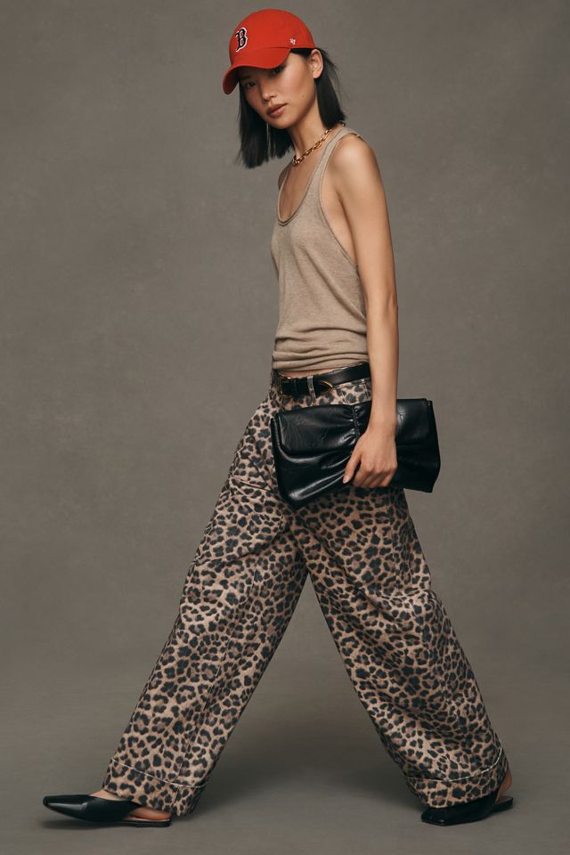 Pilcro Double Hem High-Rise Barrel Jeans