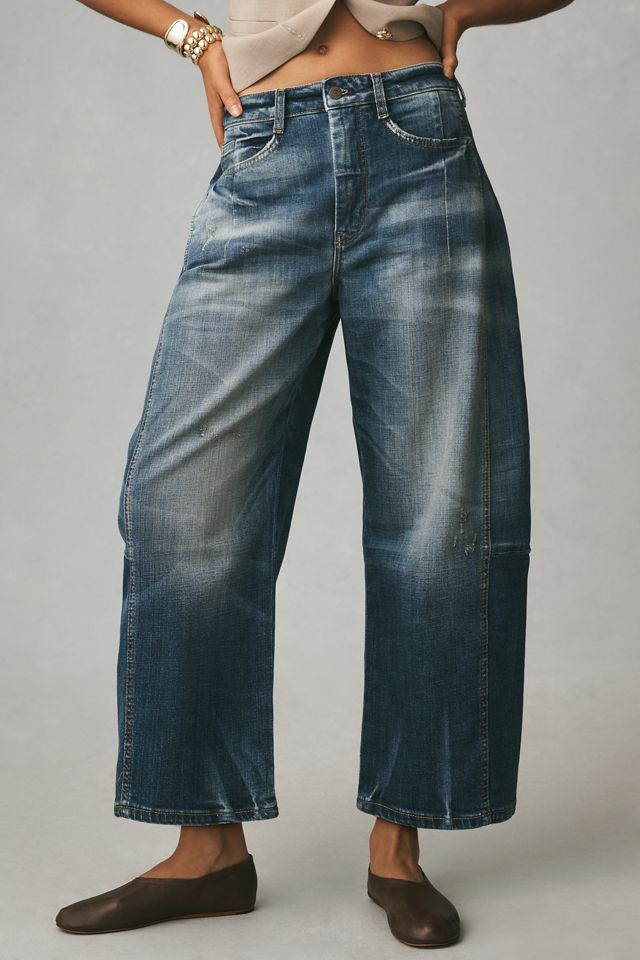 The Kenna Mid-Rise Heritage Barrel Jeans by Pilcro #1