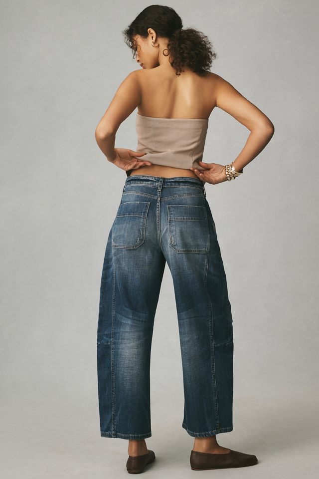 The Kenna Mid-Rise Heritage Barrel Jeans by Pilcro #2