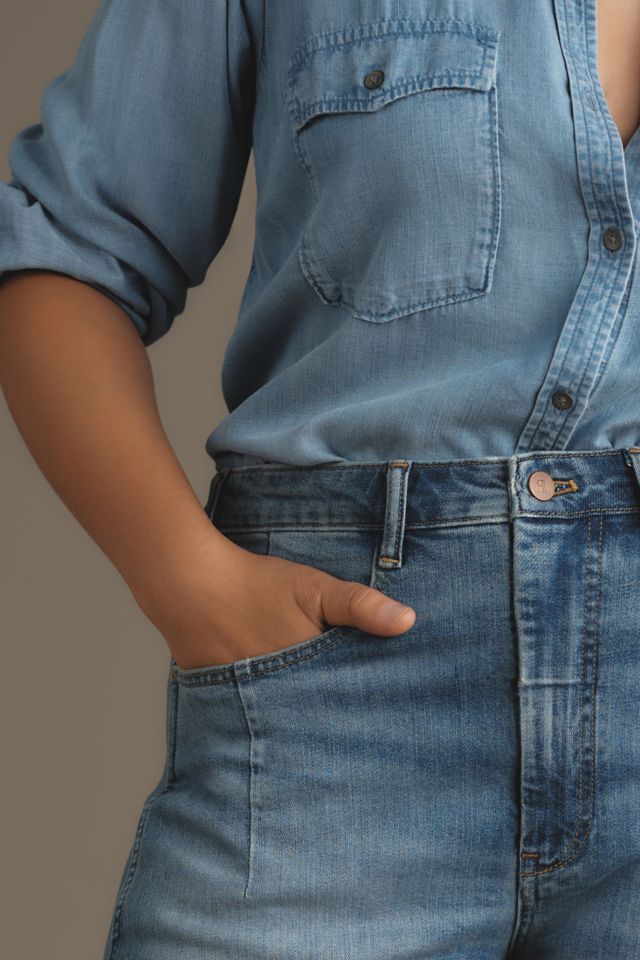 The Kenna Mid-Rise Heritage Barrel Jeans by Pilcro #7