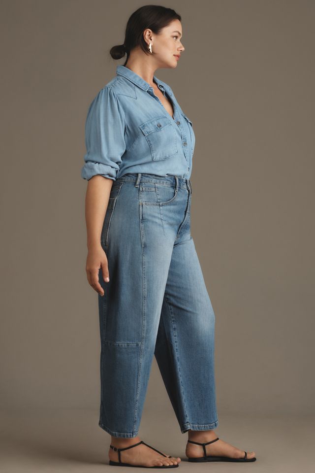 The Kenna Mid-Rise Heritage Barrel Jeans by Pilcro #8