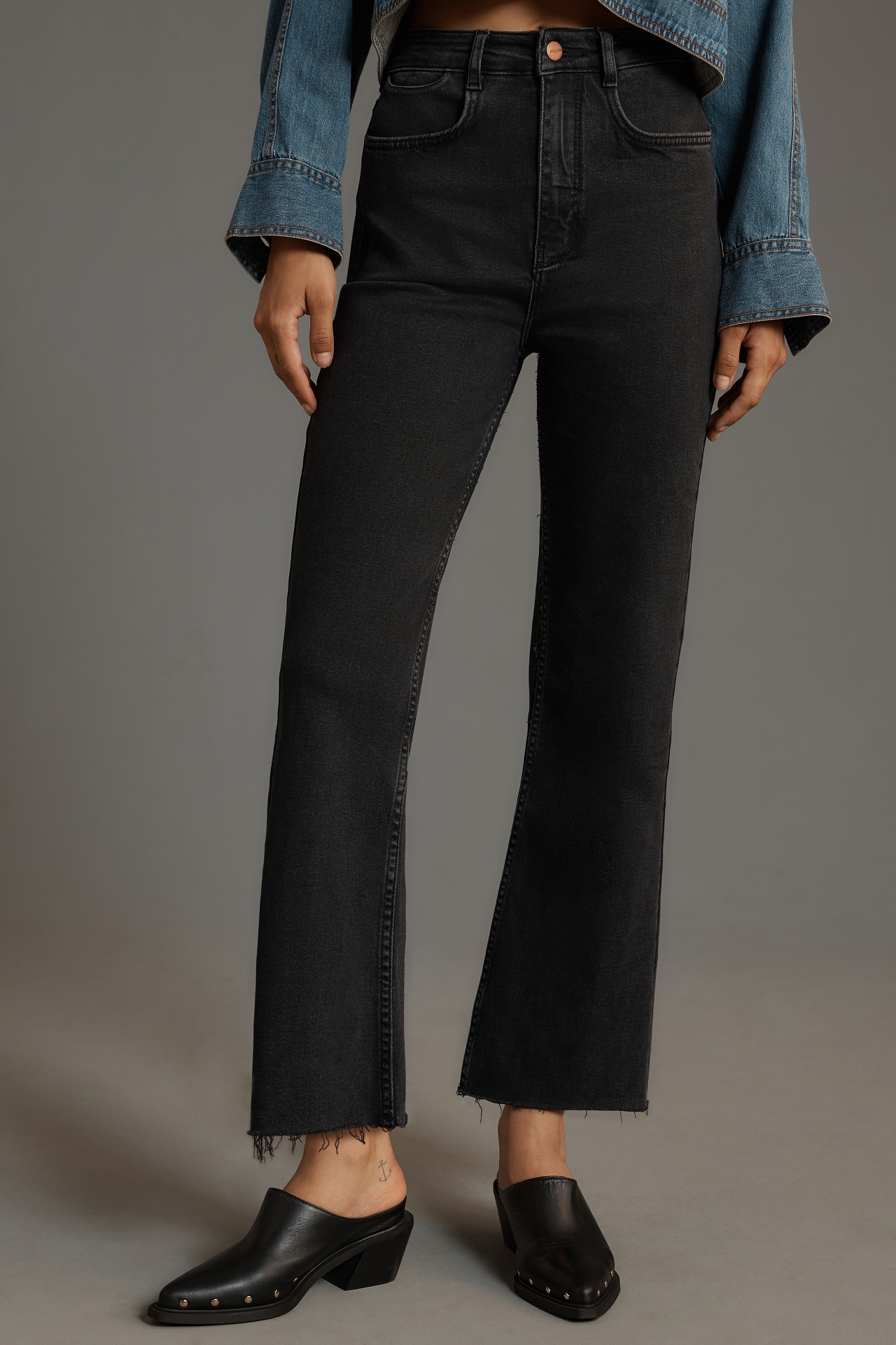 The Annie High-Rise Straight-Leg Jeans by Pilcro