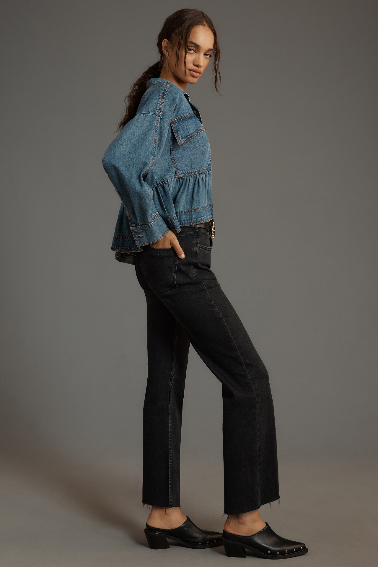 The Annie High-Rise Straight-Leg Jeans by Pilcro