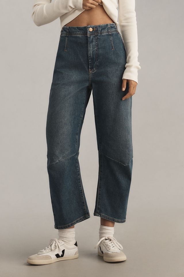 The Leni Mid-Rise Tapered Barrel Jeans by Pilcro #1