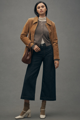 The Ettie High-Rise Crop Wide-Leg Jeans by Maeve
