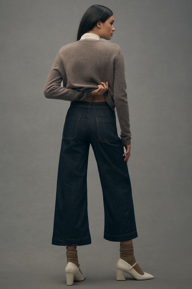The Ettie High-Rise Crop Wide-Leg Jeans by Maeve #1