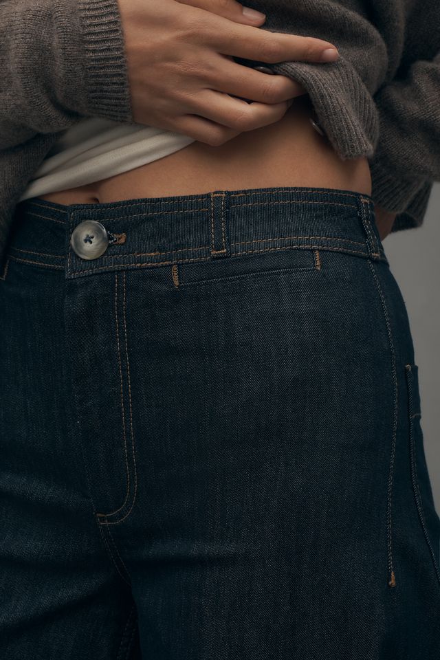 The Ettie High-Rise Crop Wide-Leg Jeans by Maeve #3