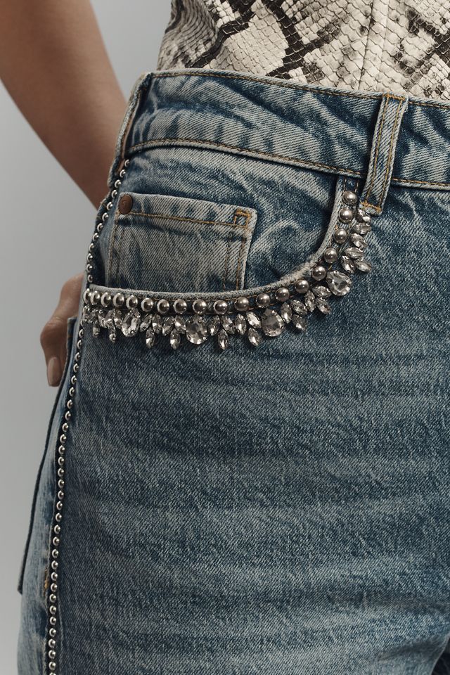The Austyn High-Rise Wide-Leg Jeans: Embellished Uncuffed Edition #3