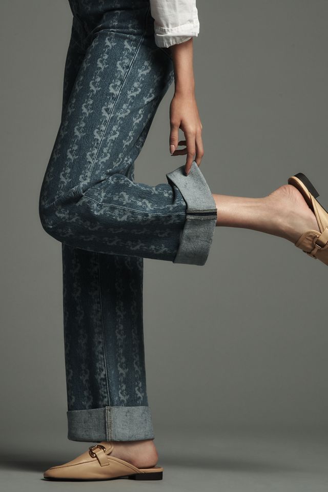 The Austyn High-Rise Cuffed Wide-Leg Jeans by Pilcro: Printed Edition #4