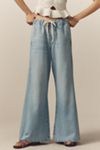 The Adi Mid-Rise Frayed Relaxed Flare Jeans by Pilcro: Pull-On Edition