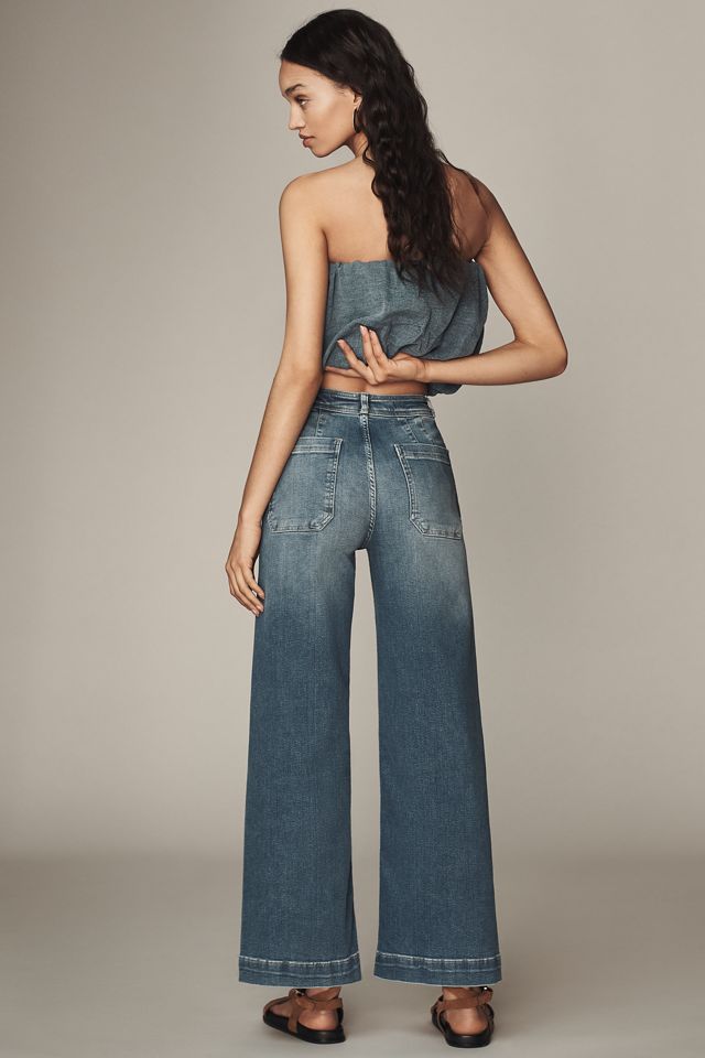 The Ettie High-Rise Full-Length Wide-Leg Jeans by Maeve #3