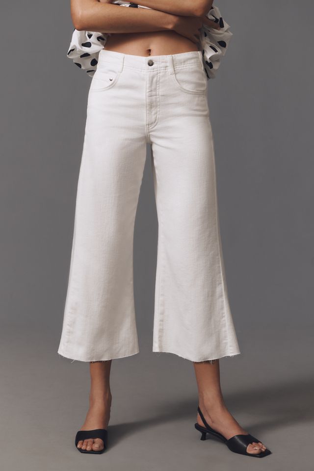 The Adi Crop Mid-Rise Flare Jeans by Pilcro #1