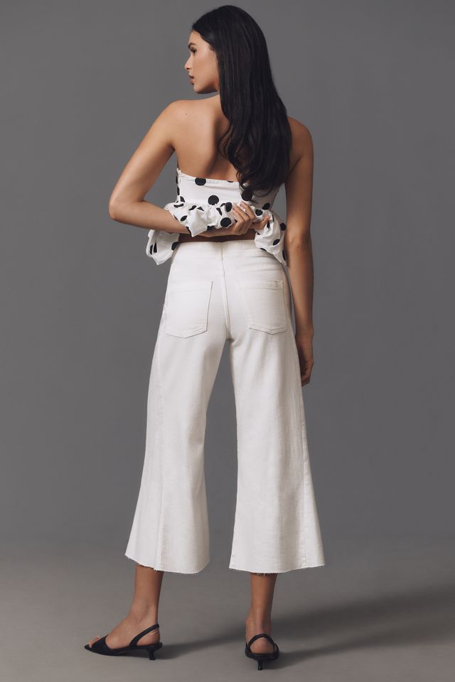 The Adi Crop Mid-Rise Flare Jeans by Pilcro #2