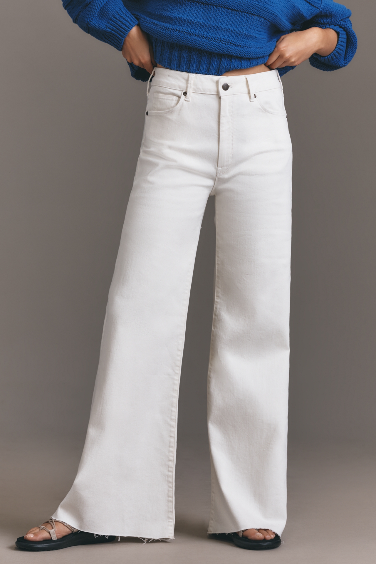 The Robbie High-Rise Flared Fray Jeans