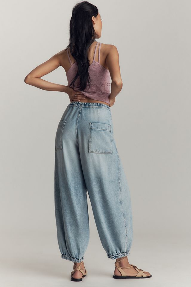 Pilcro Beachy Cargo High-Rise Parachute Jeans #4