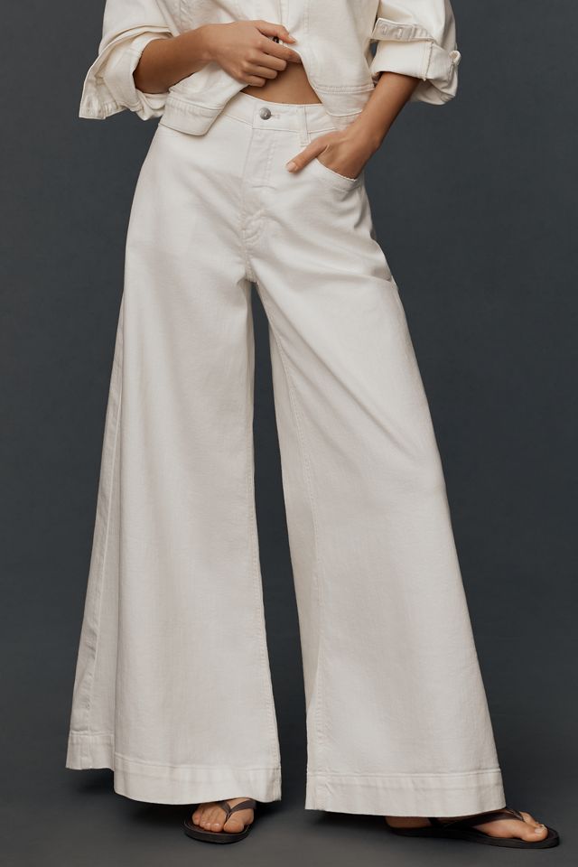The Olli Regenerative Cotton High-Rise Wide-Leg Flare Jeans by Pilcro #2