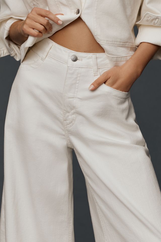 The Olli Regenerative Cotton High-Rise Wide-Leg Flare Jeans by Pilcro #3