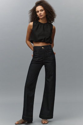 Maeve The Colette Denim Full-length High-rise Wide-leg Jeans By