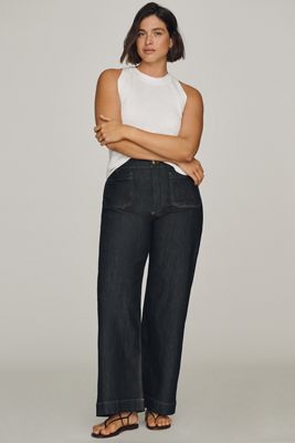 Maeve Colette High-Rise Wide-Leg Full-Length Jeans